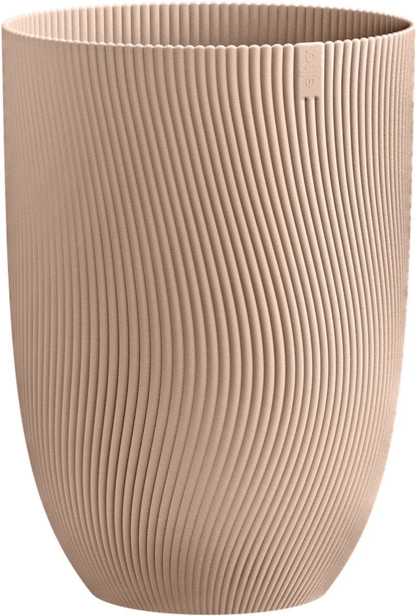 Elho sereh hoog 30 - bloempot voor binnen buiten - 100% gerecycled plastic - ø 29.5 x h 40.5 cm - koele klei
