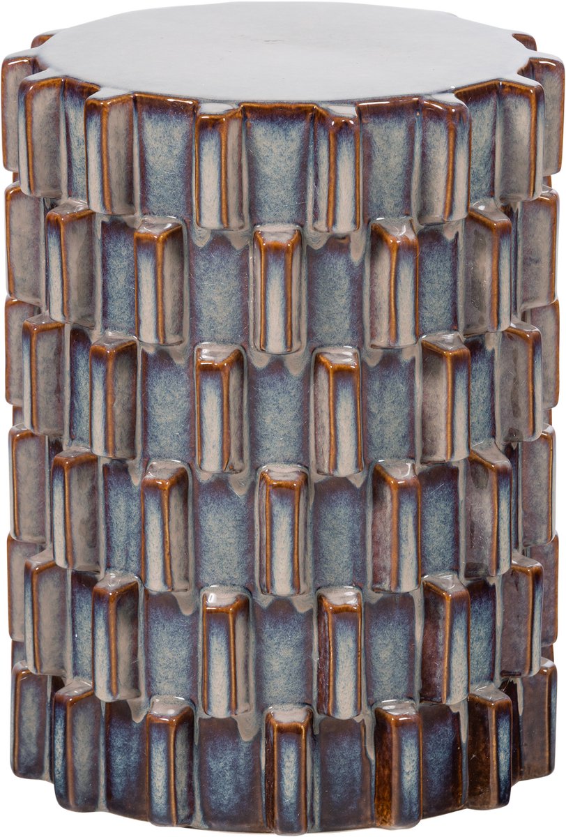 Woood axu decoratieve bijzettafel - keramiek - grijsblauw - 45x35x35