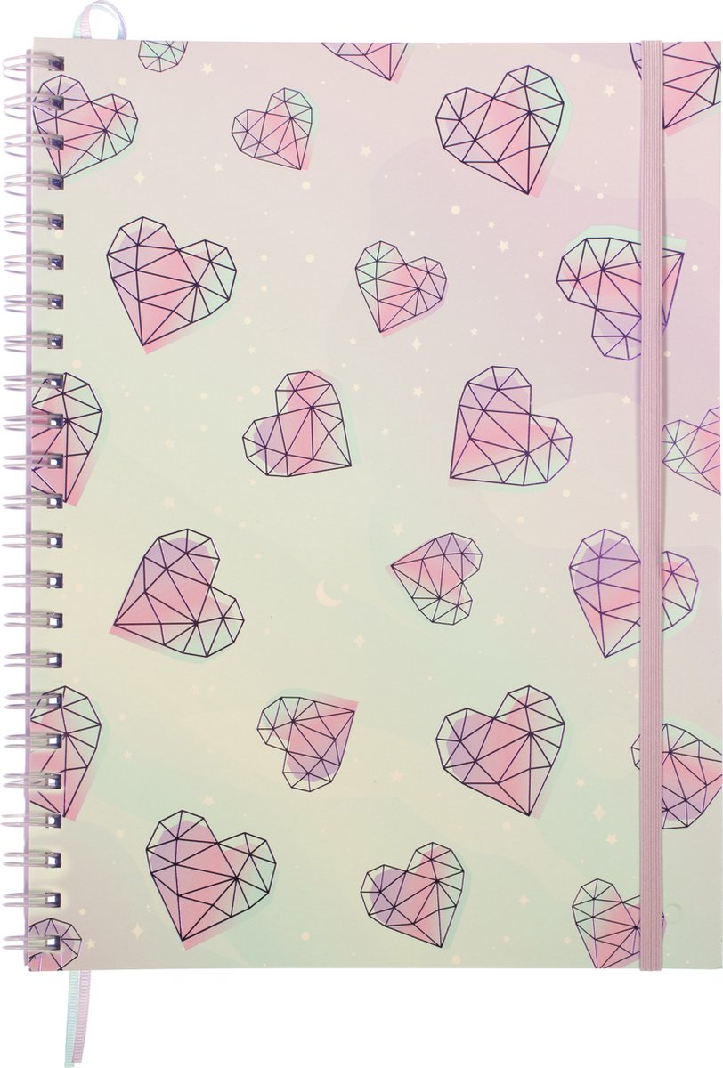 Kangaro spiraalboek - galaxy girl - a4 - lijn - 2 stuks