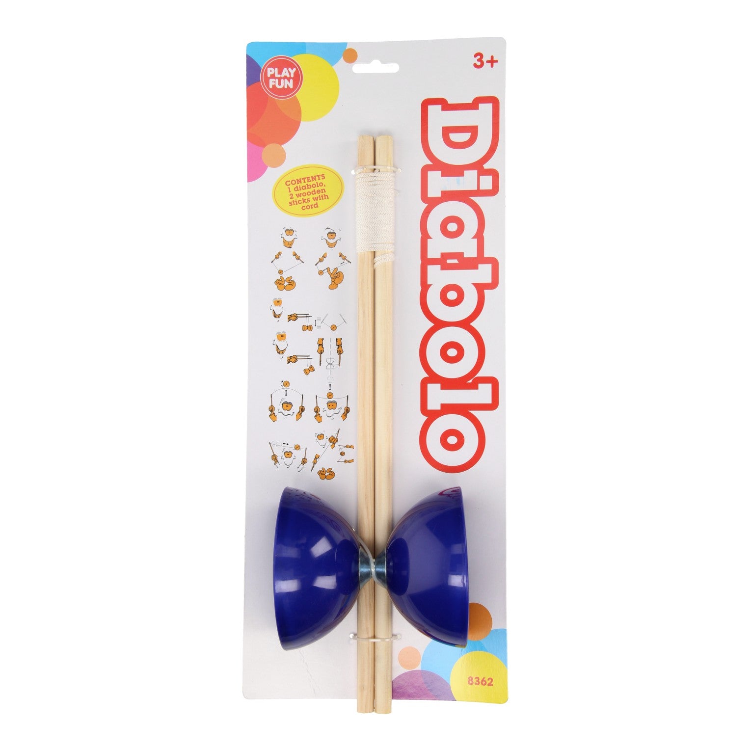 Speelplezier diabolo met houten stokken