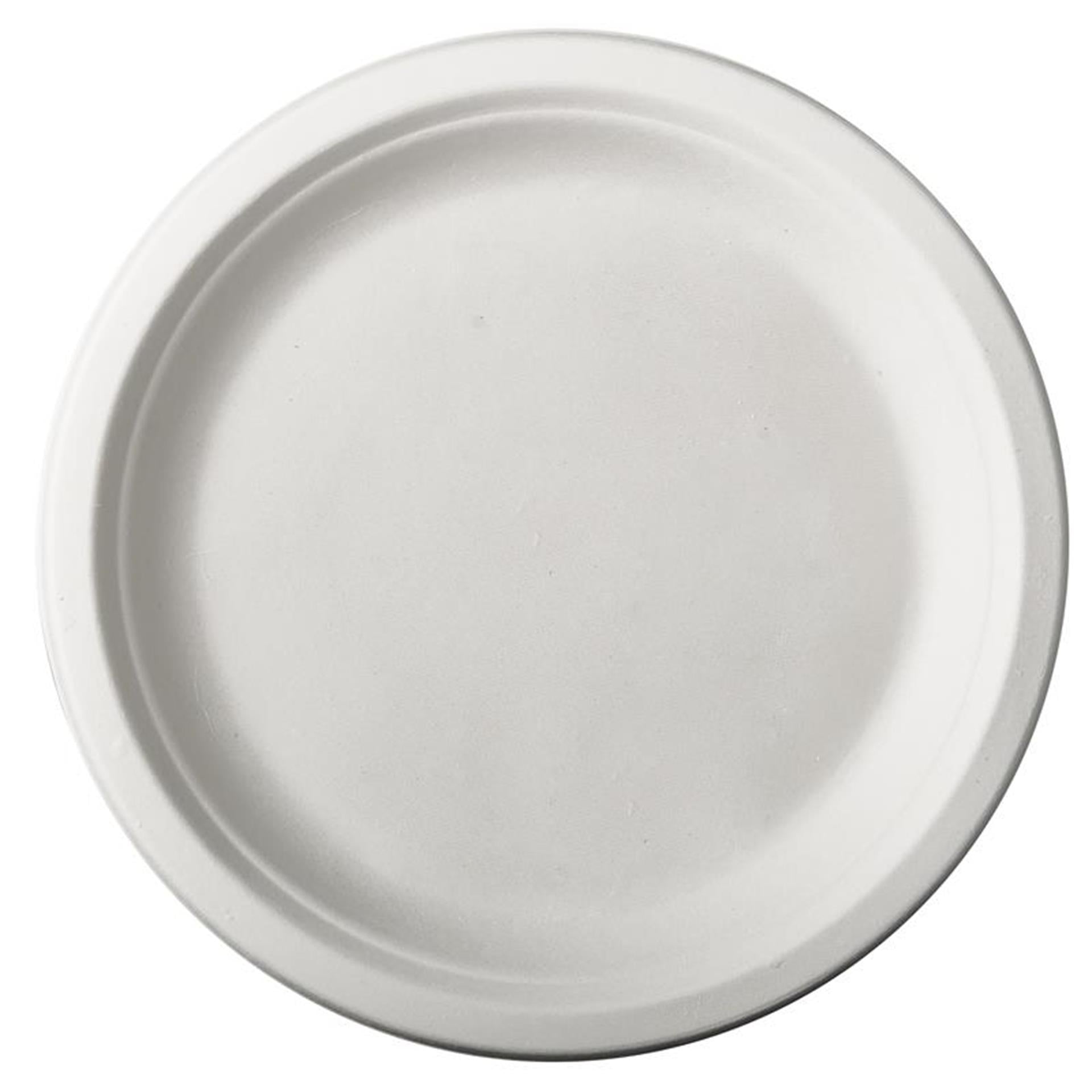Papstar 12 borden suikerriet pure dia 23cm wit