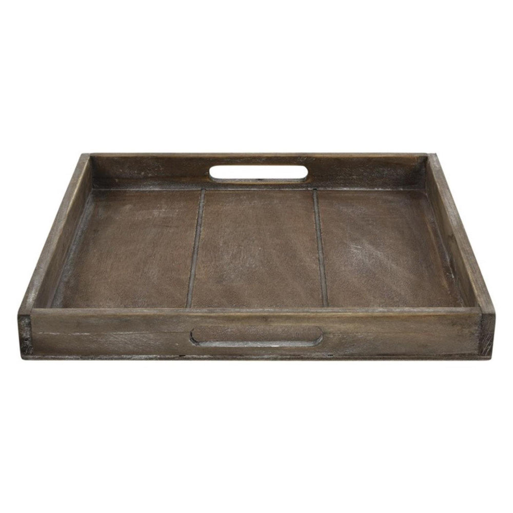 Countryfield dienblad claudina hout 30x30xh3,5cm bruin