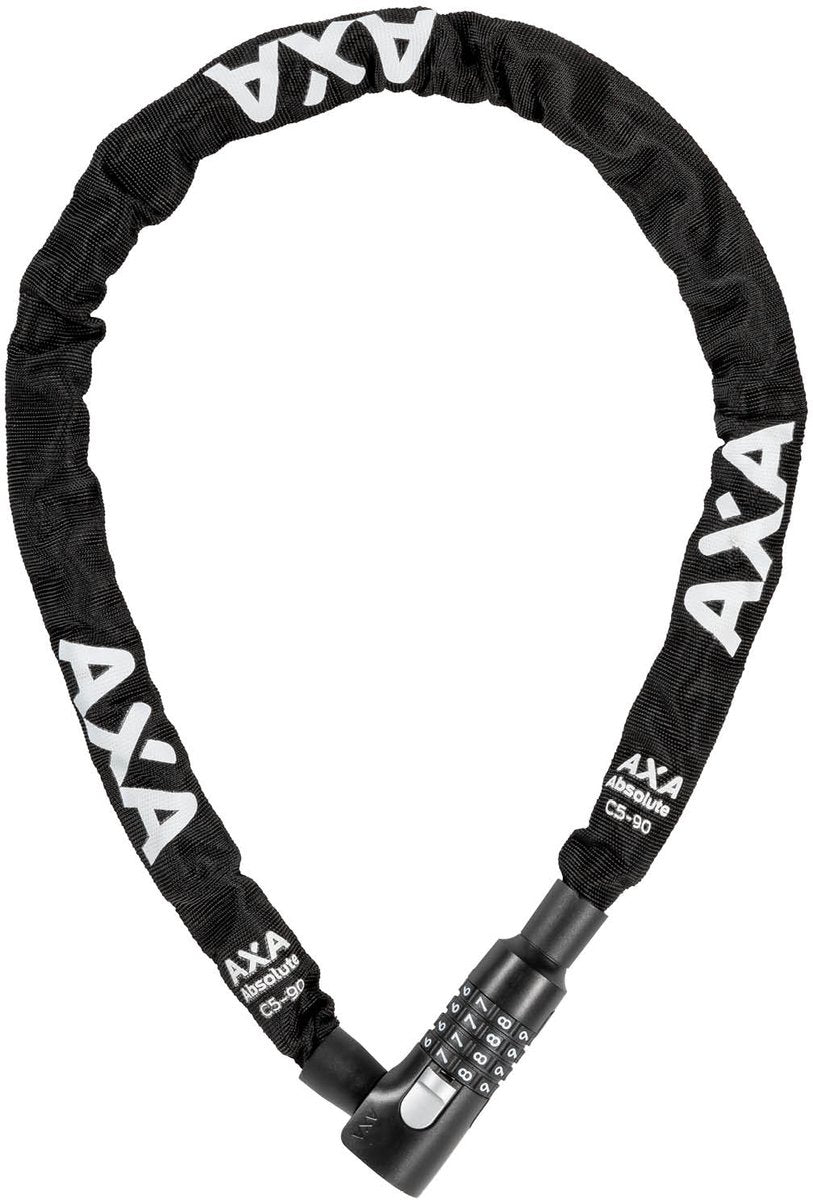 Chain lock with number combination Absolute C5-90 90 cm black