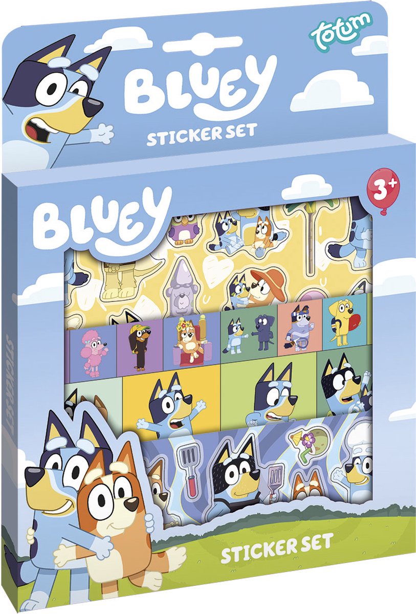Totum blauwe stickerset