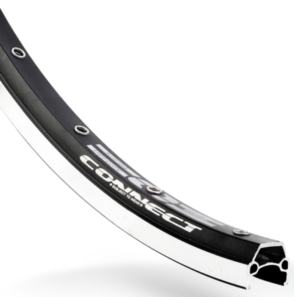 Achterwiel Rodi Connect 28 8 9 10 speed 622 x 19 met snelspanner en RVS spaken - zwart