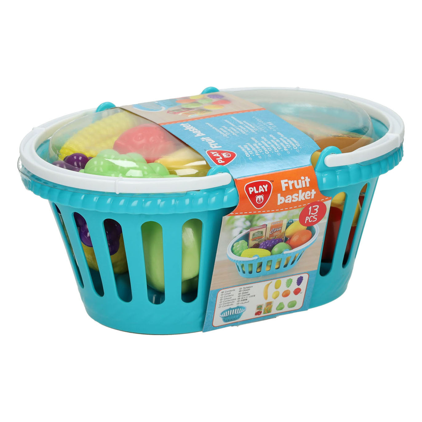 Speel mandje met fruit, 13dlg.