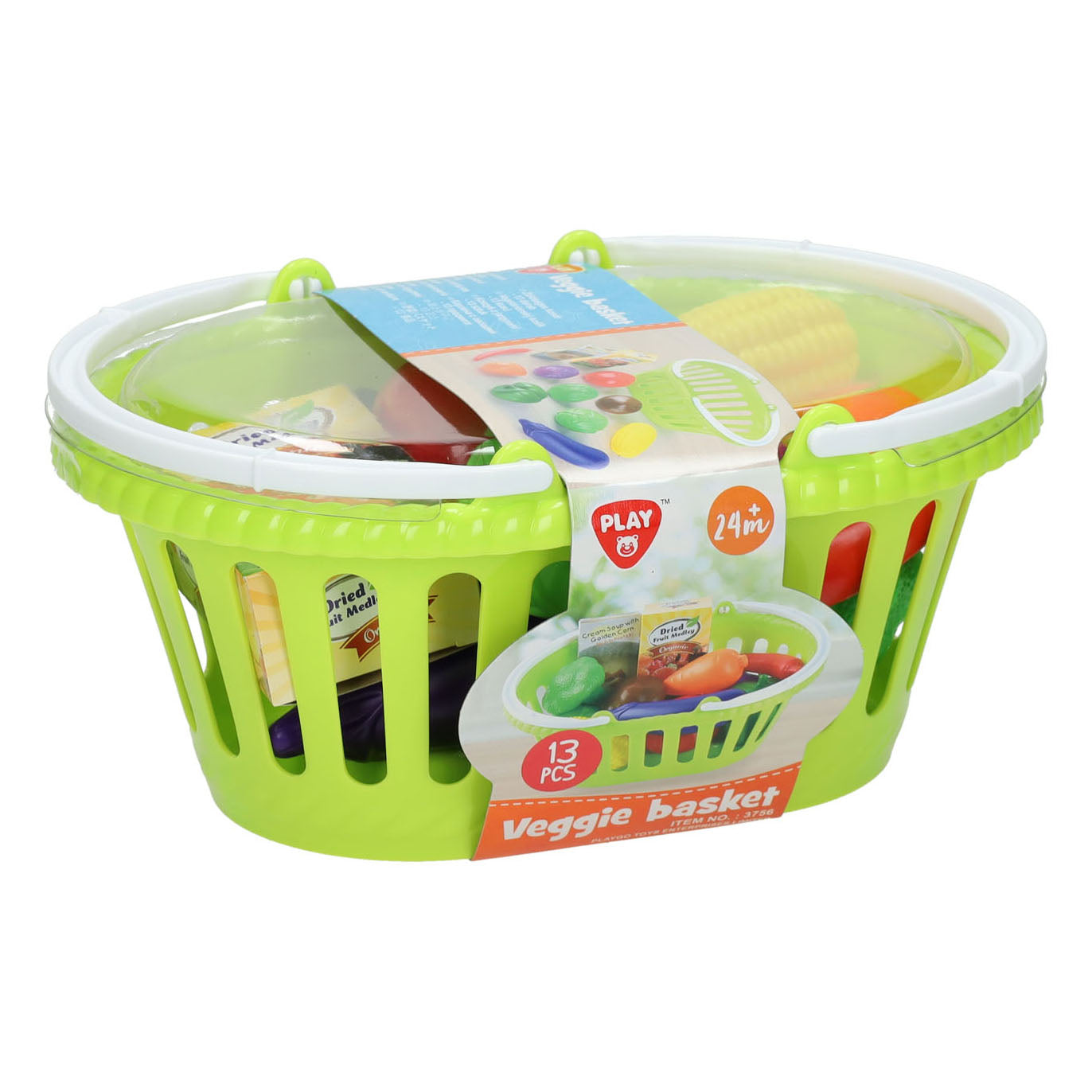 Speel mandje met groenten, 13dlg.