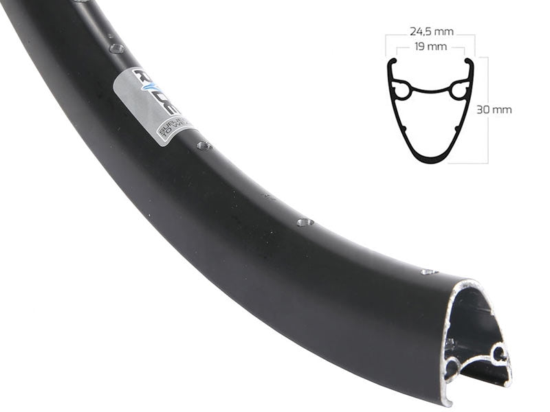 Ryde velg dutch 19 - 28 622 x 19c aluminium 36 gaats disc - zwart