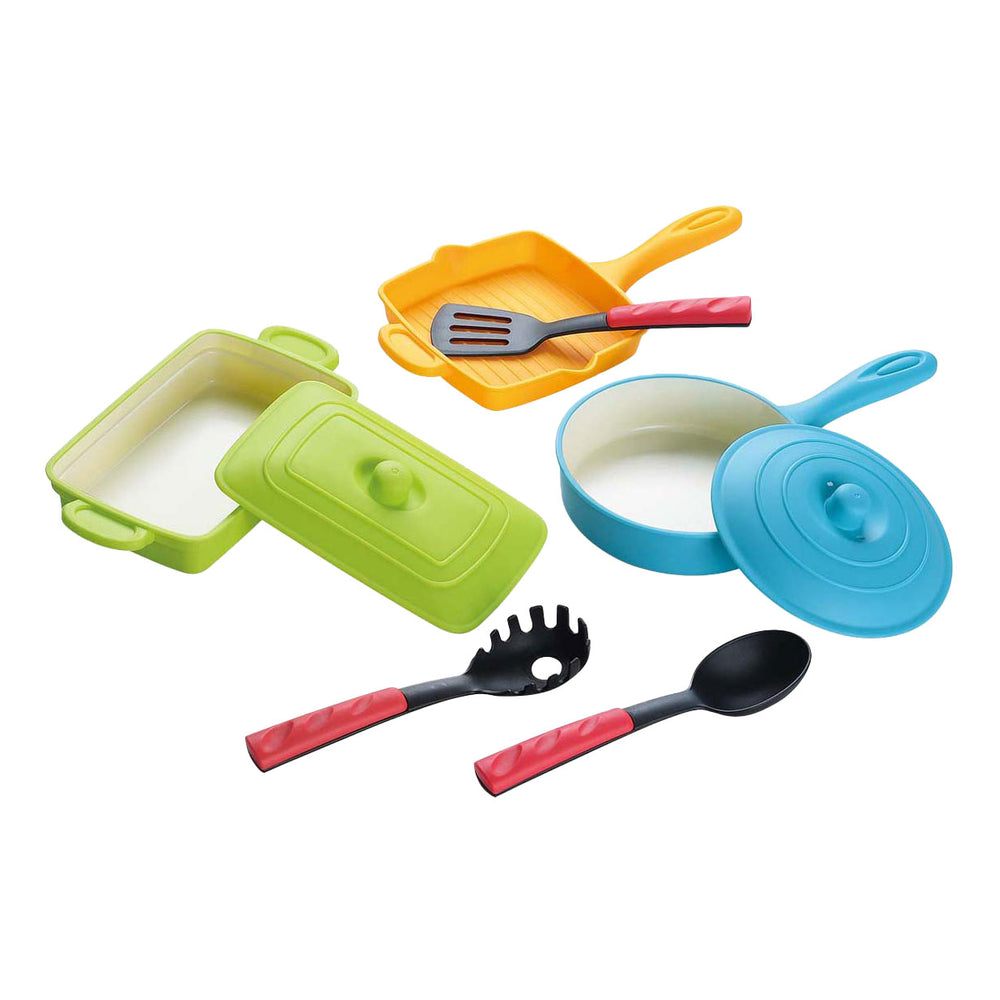Speelgrillpannenset met accessoires, 8dlg.