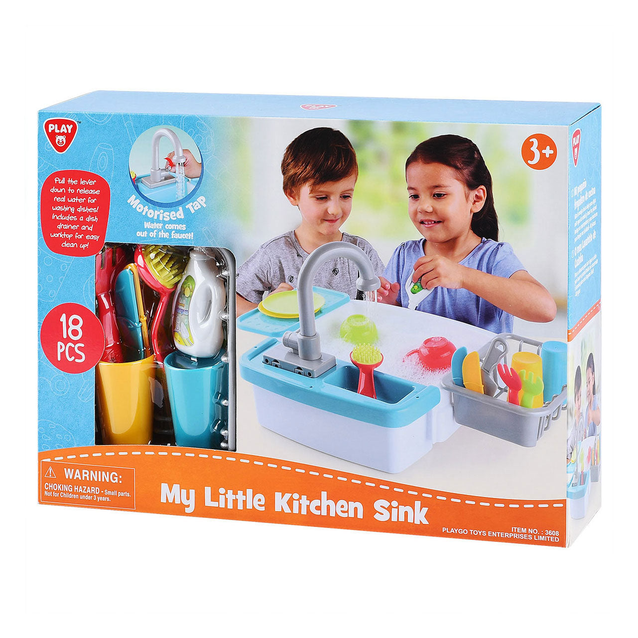 Speel afwas speelkeuken speelset, 18dlg.