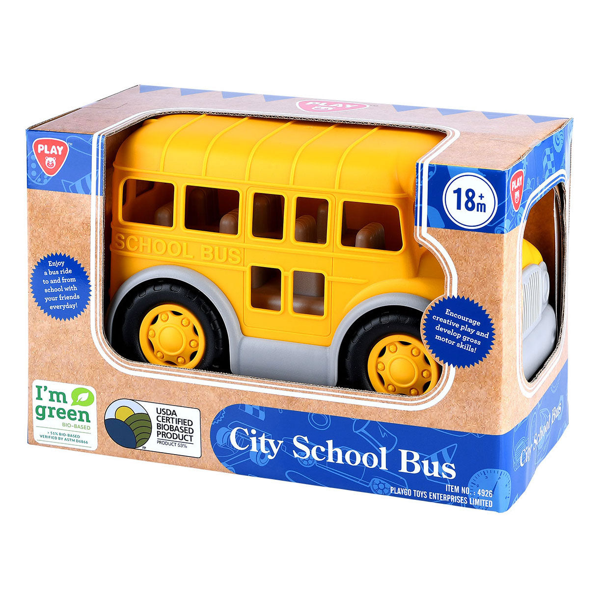 Playgo biobased schoolbus - 28cm