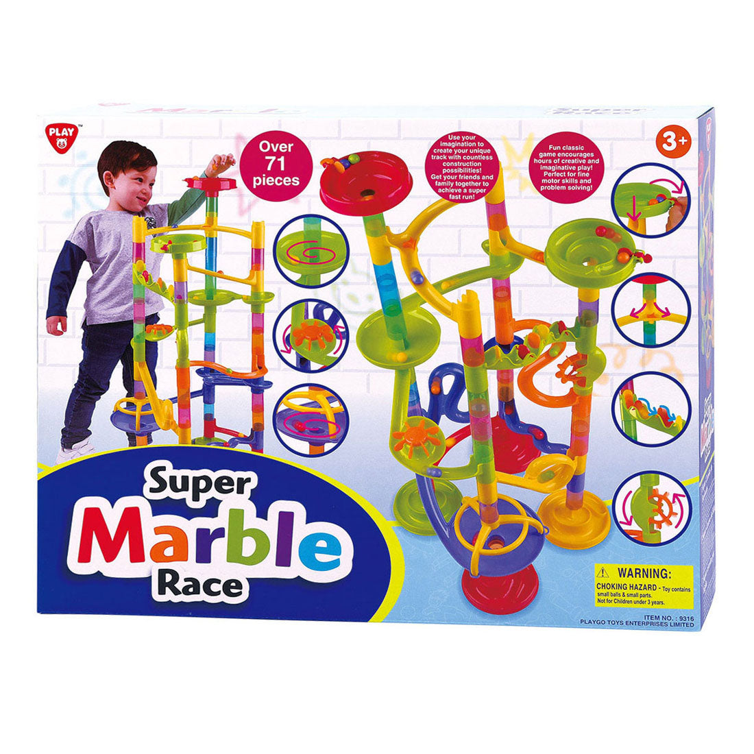 Speel knikkerbaan superrace, 71dlg.