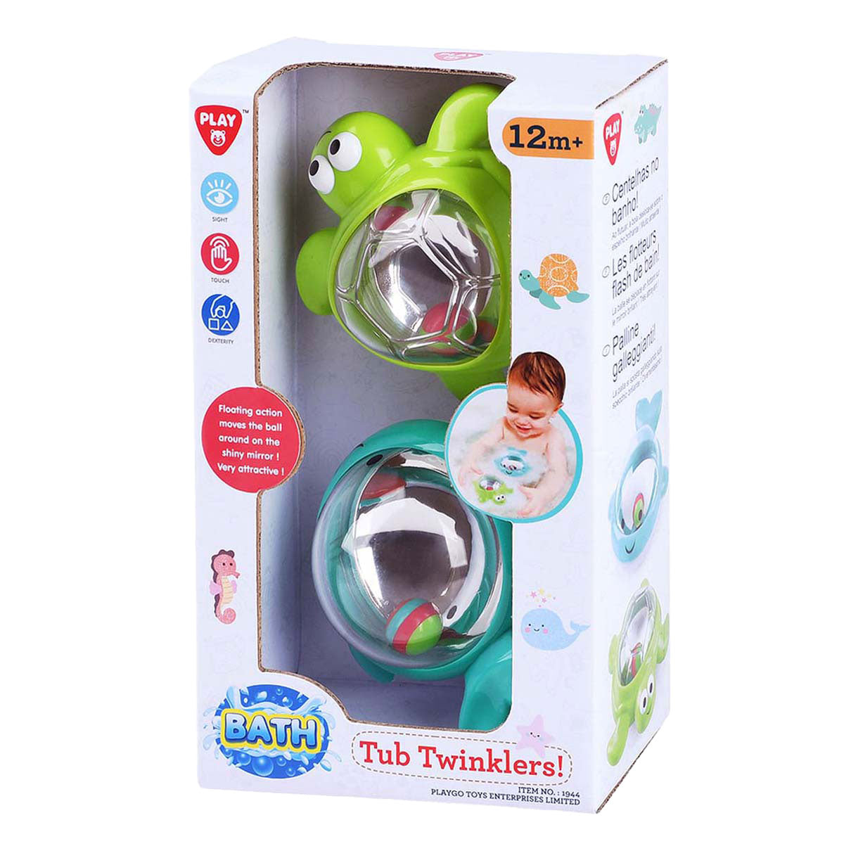 Speelbadspeelgoed tub twinklers - walvis en schildpad, 2st.
