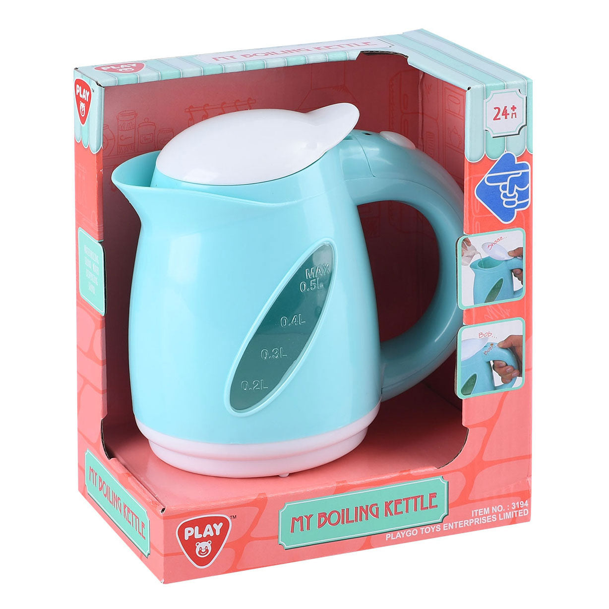 Speel mijn waterkoker blauw wit