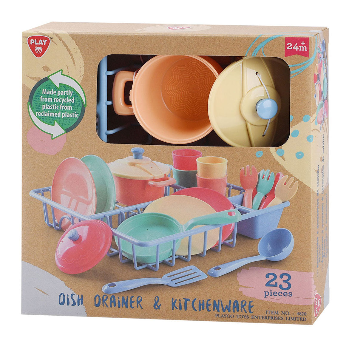 Speelrek met keukenaccessoires, 23dlg