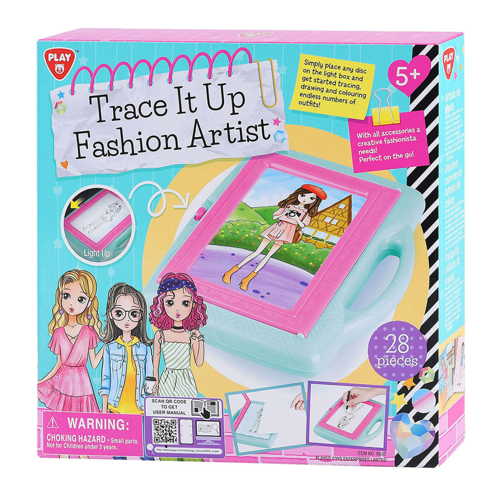 Speel tekenprojector overtrekken fashion artiest set, 28dlg.