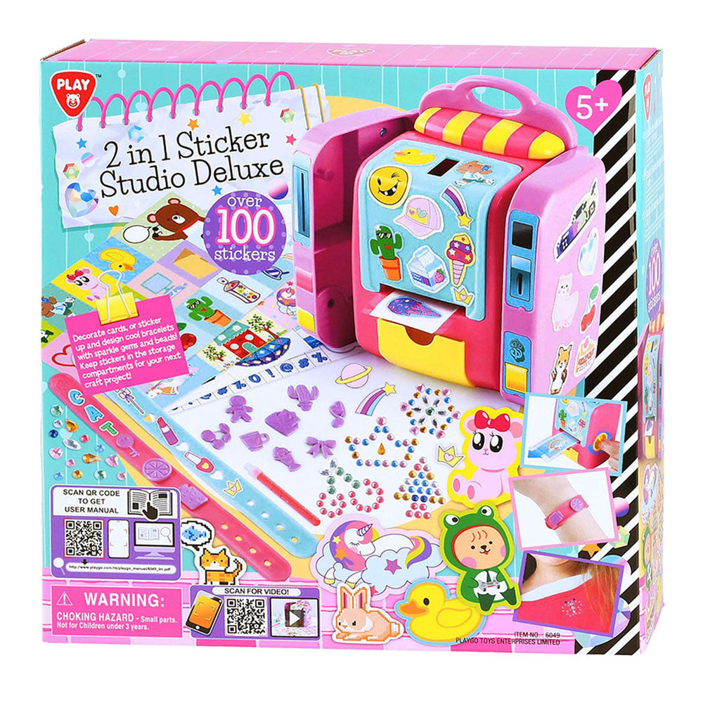 Speel 2in1 sticker studio deluxe, incl 100 stickers en armbandjes