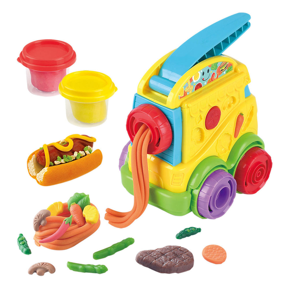 Speel foodtruck kleiset, 2 kleipotjes