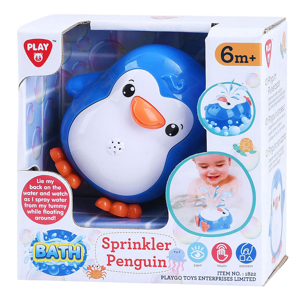 Speel badspeelgoed spetterende pinguïn
