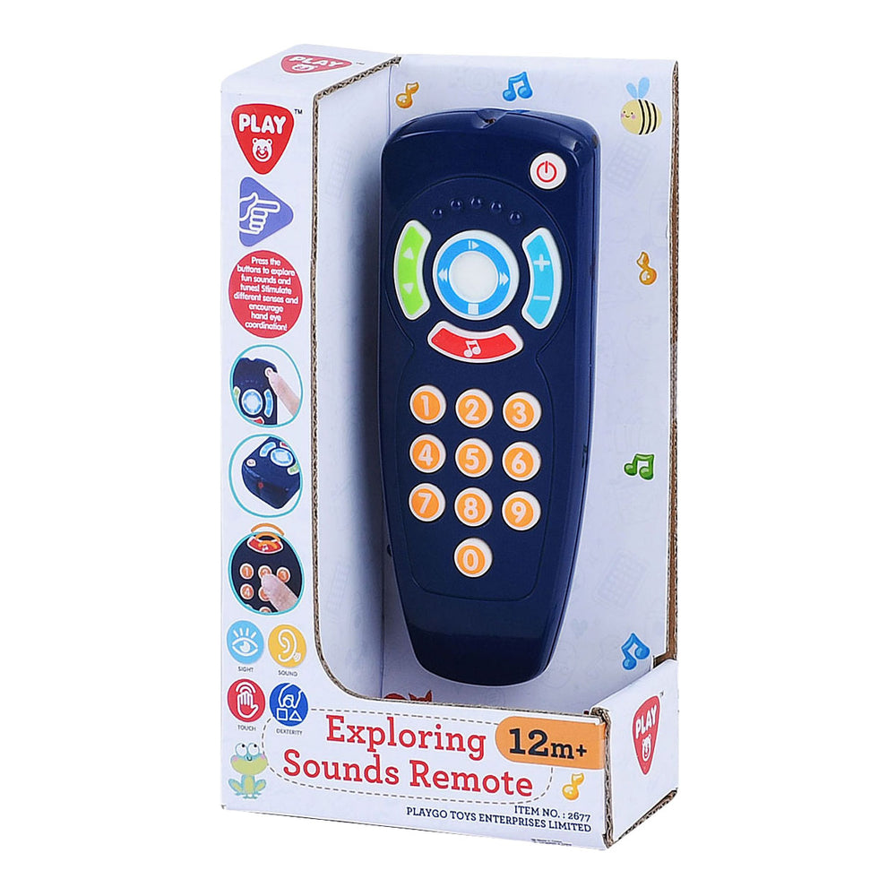 Speel baby afstandsbediening met geluid blauw