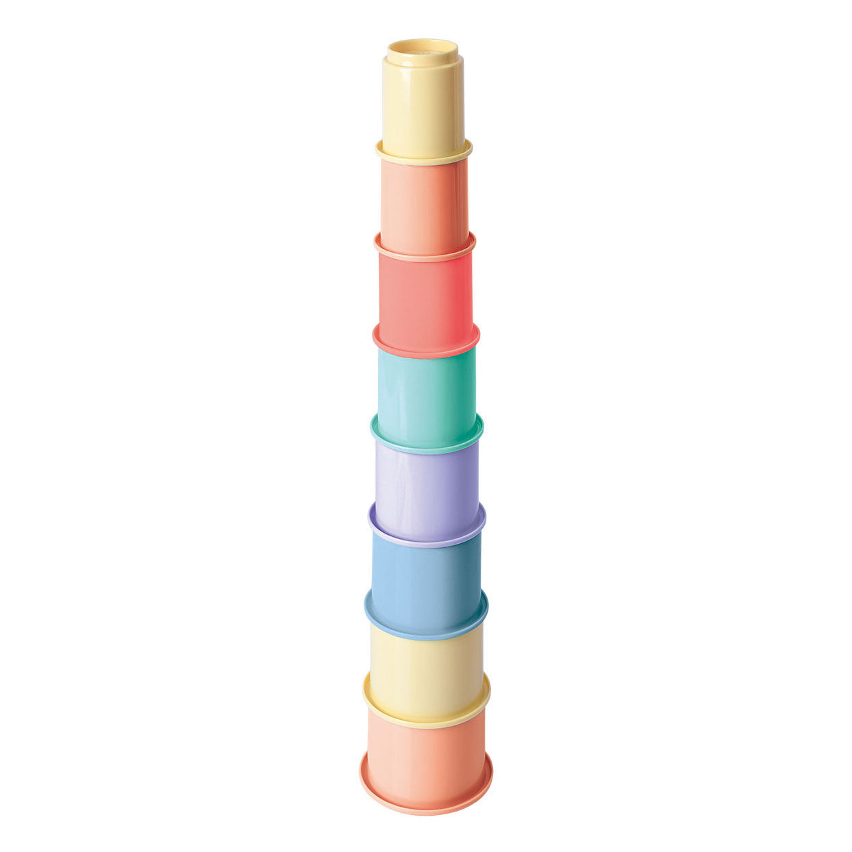 Speel stapelblokken regenboog, 8dlg.