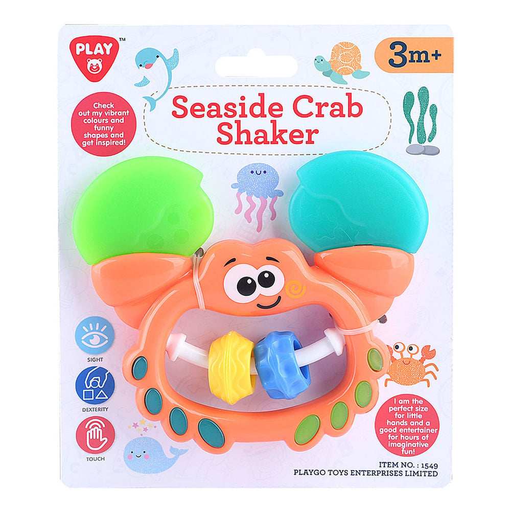 Speel krab rammelaar oranje