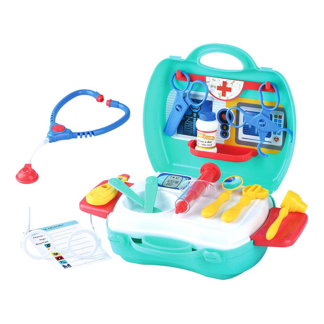 Speel dokterskoffer met accessoires, 20dlg.