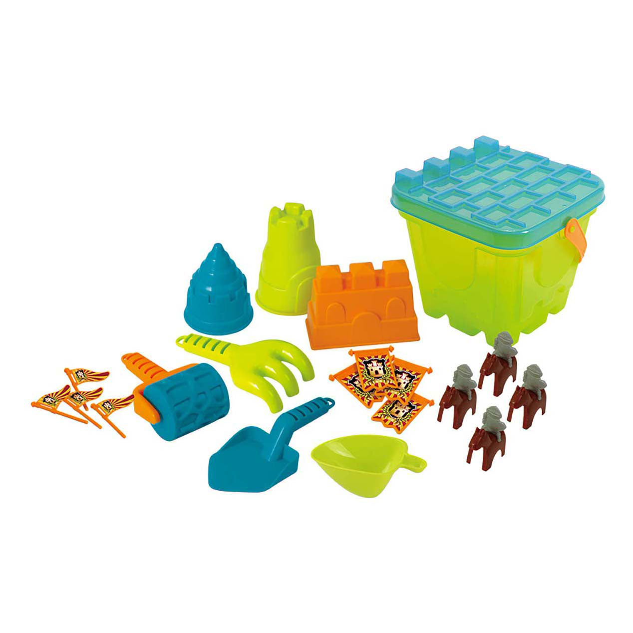 Speel strandset kasteel met accessoires, 21dlg.