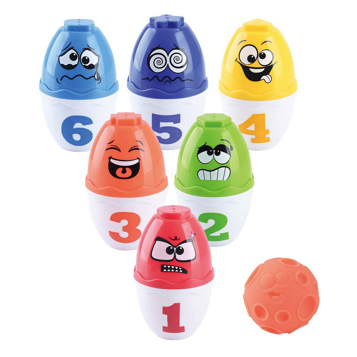 Playgo play bowling speelset gezichten, 13dlg.