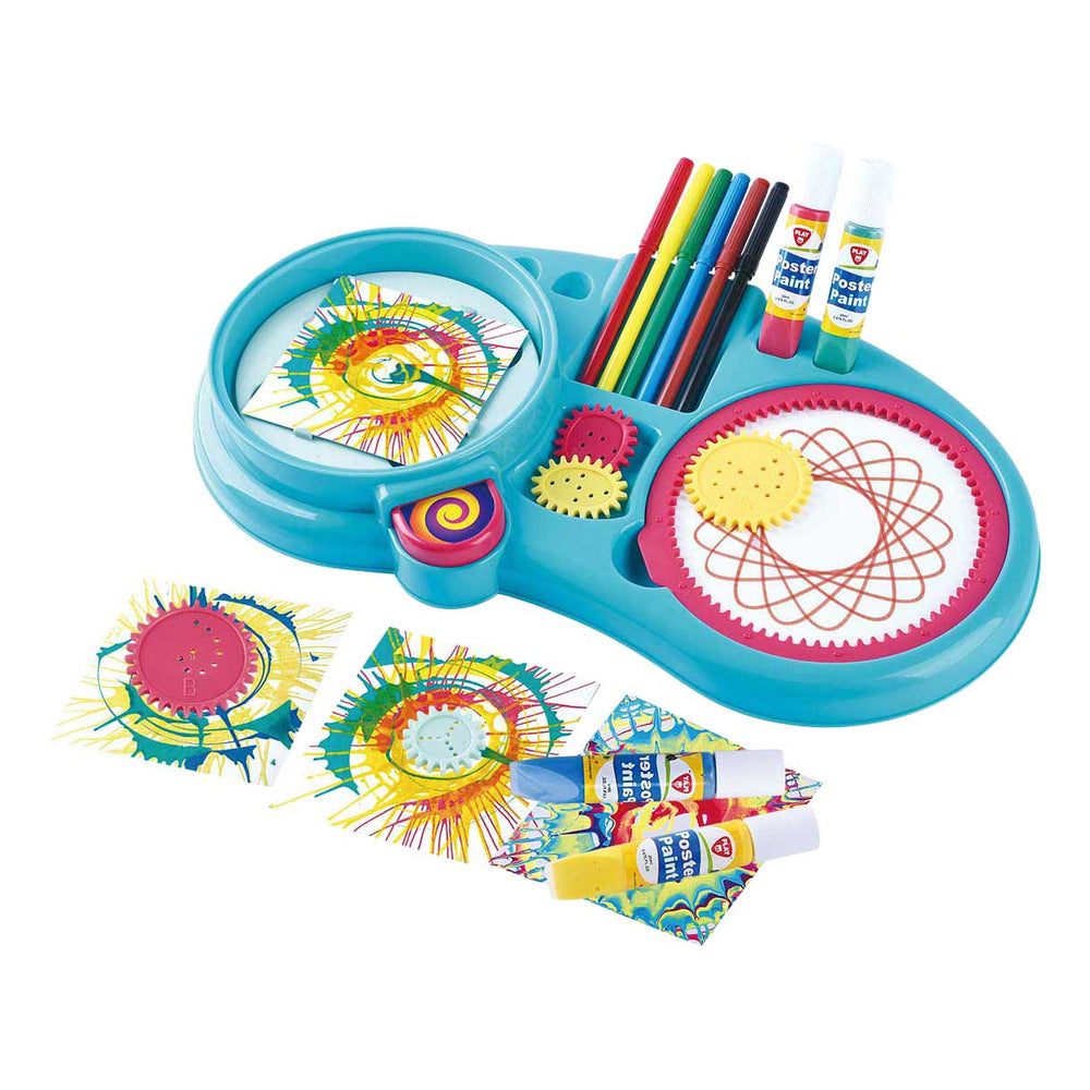 Playgo spiraal tekenset creatief speelgoed 2-in-1 33-delig.