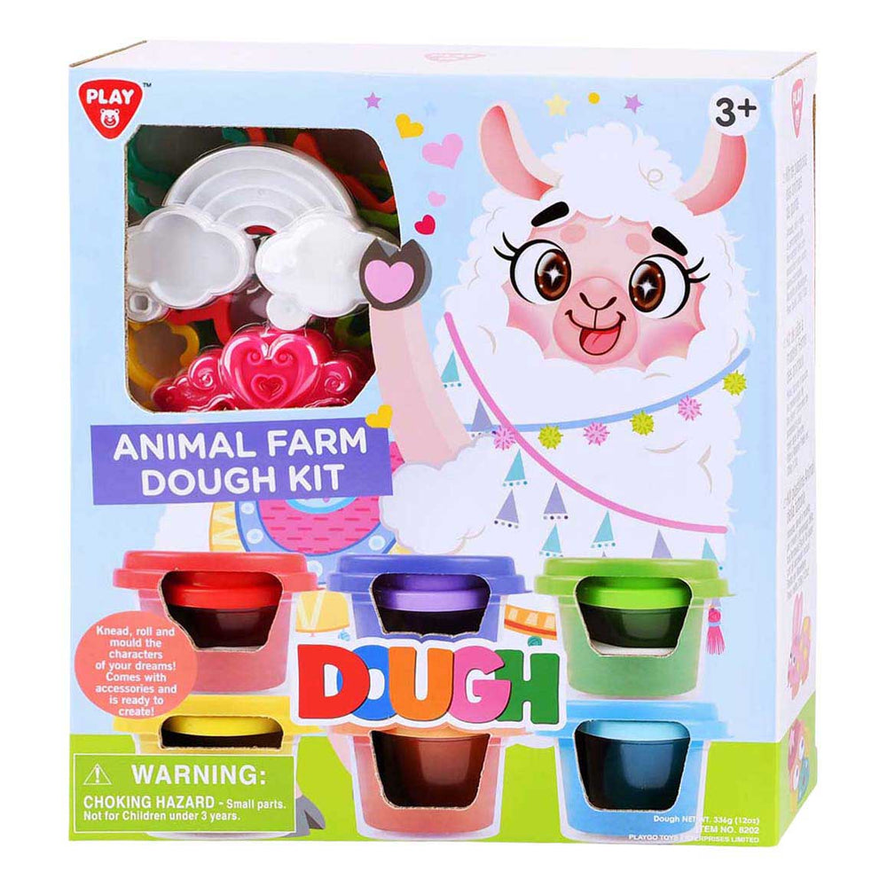 Playgo boerderijdieren kleiset - 6 kleipotjes