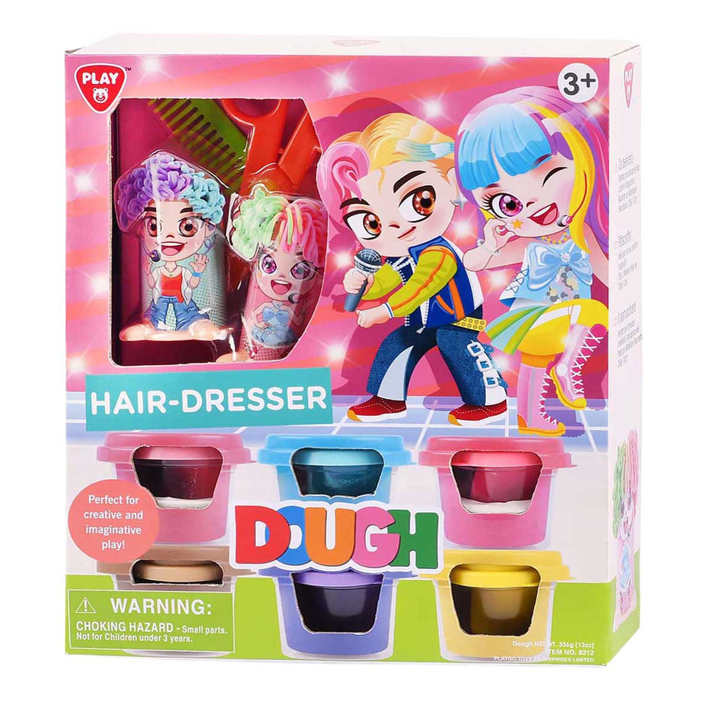 Playgo kapper kleiset - 6 kleipotjes