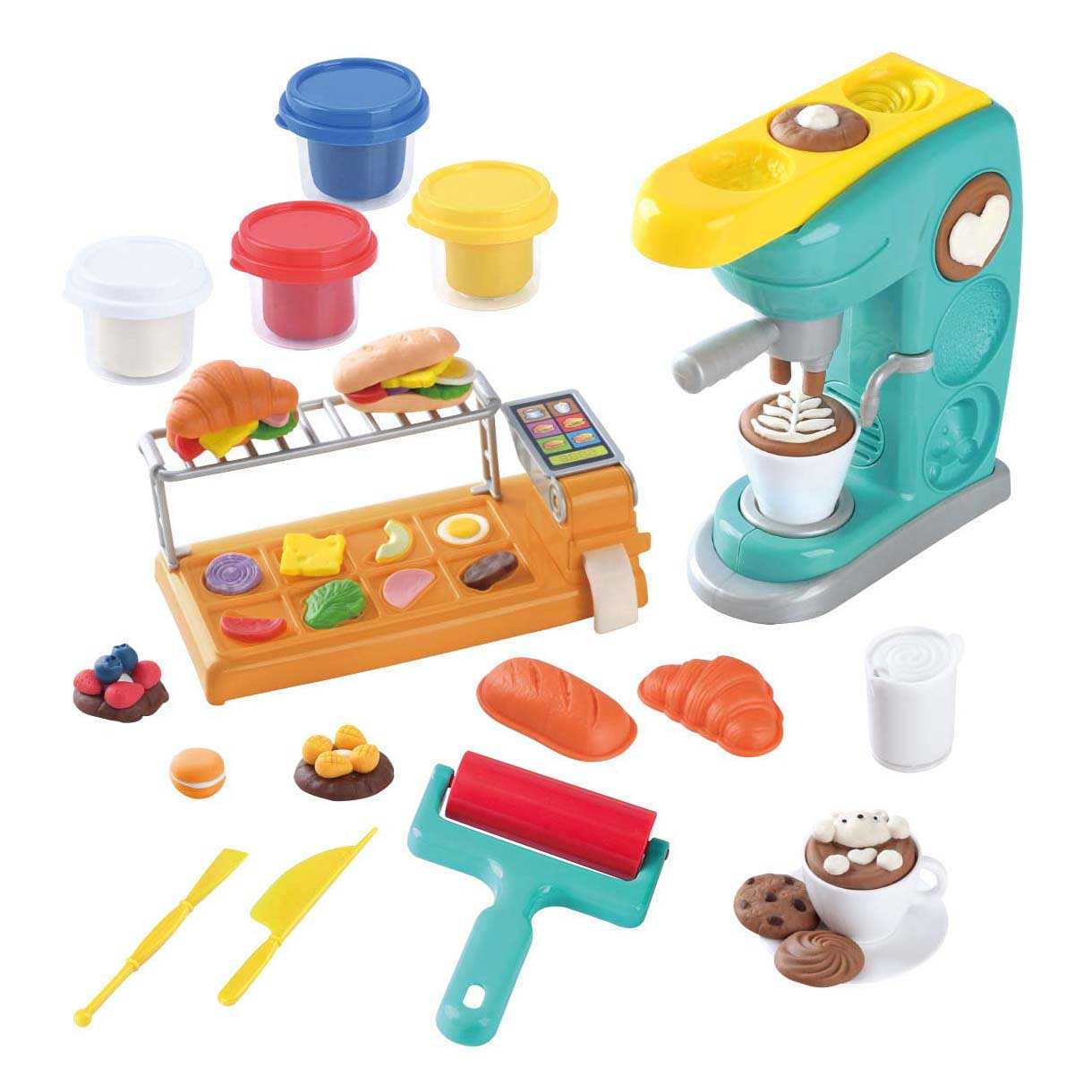 Playgo lunchroom kleiset - 4 kleipotjes