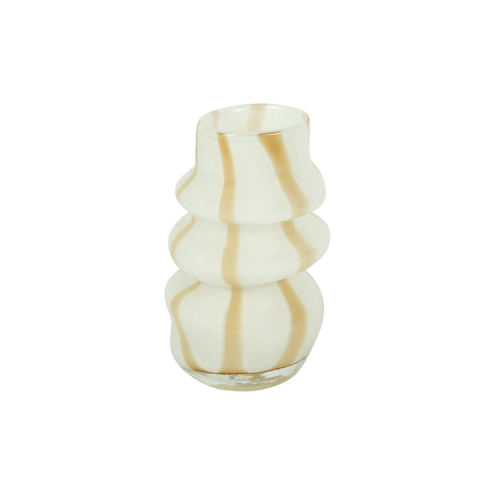 Countryfield vaas sweet rib s wit glas ø15,5xh24cm