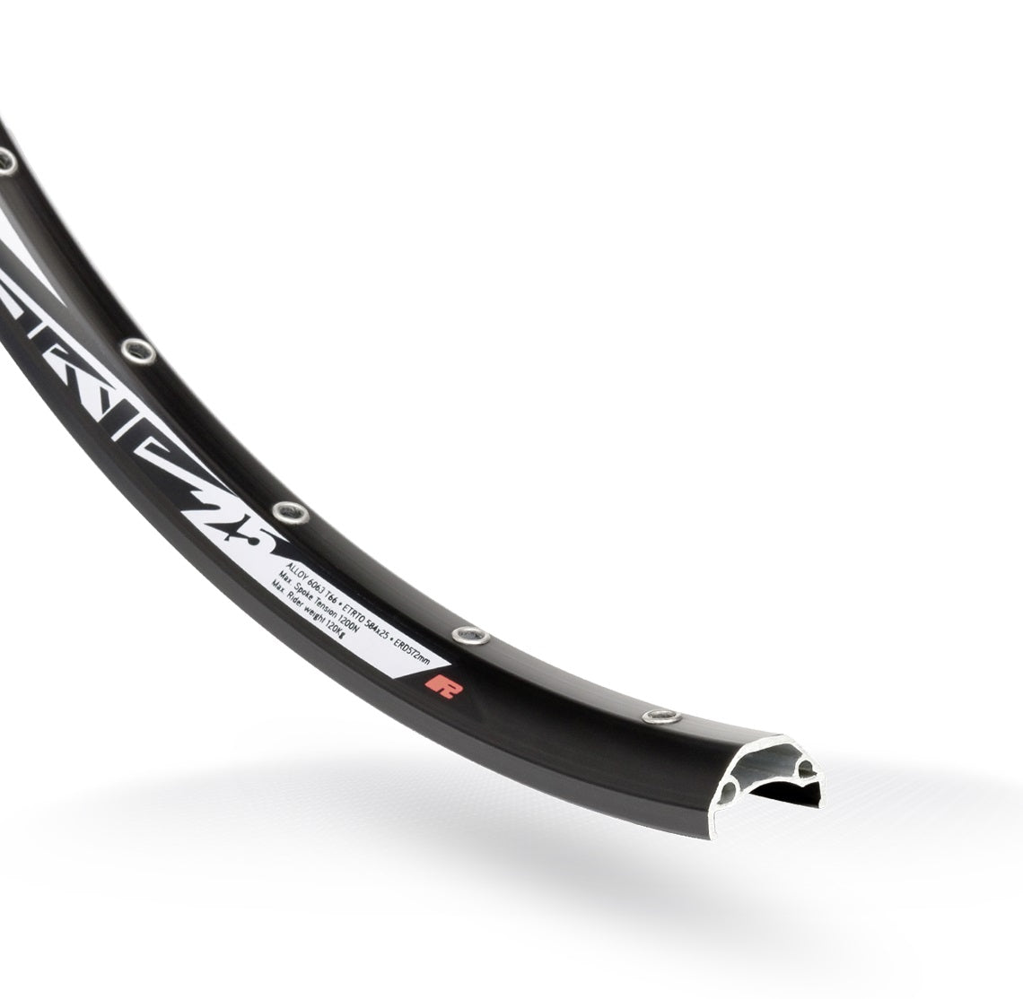 Velg Rodi TRYP 25 28 29 622 x 25C aluminium 32 gaats schijf - zwart