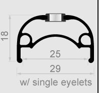 Rodi Velg Ryot 27.5 584 x 25C aluminium 32 gaats schijf zwart