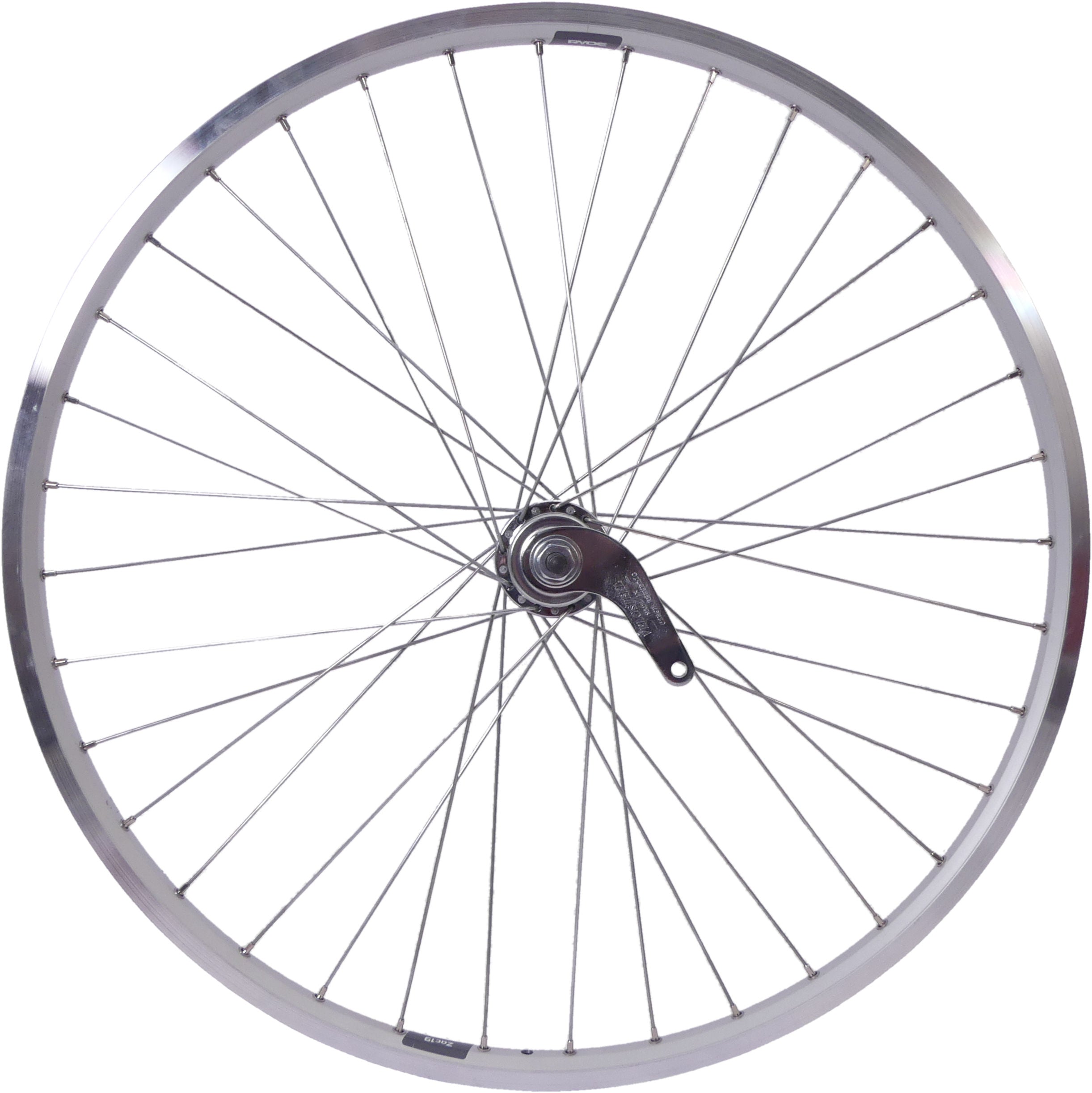 Achterwiel 26 x 1.75 1.95 met favoriet remnaaf zac 19 velg - zilver