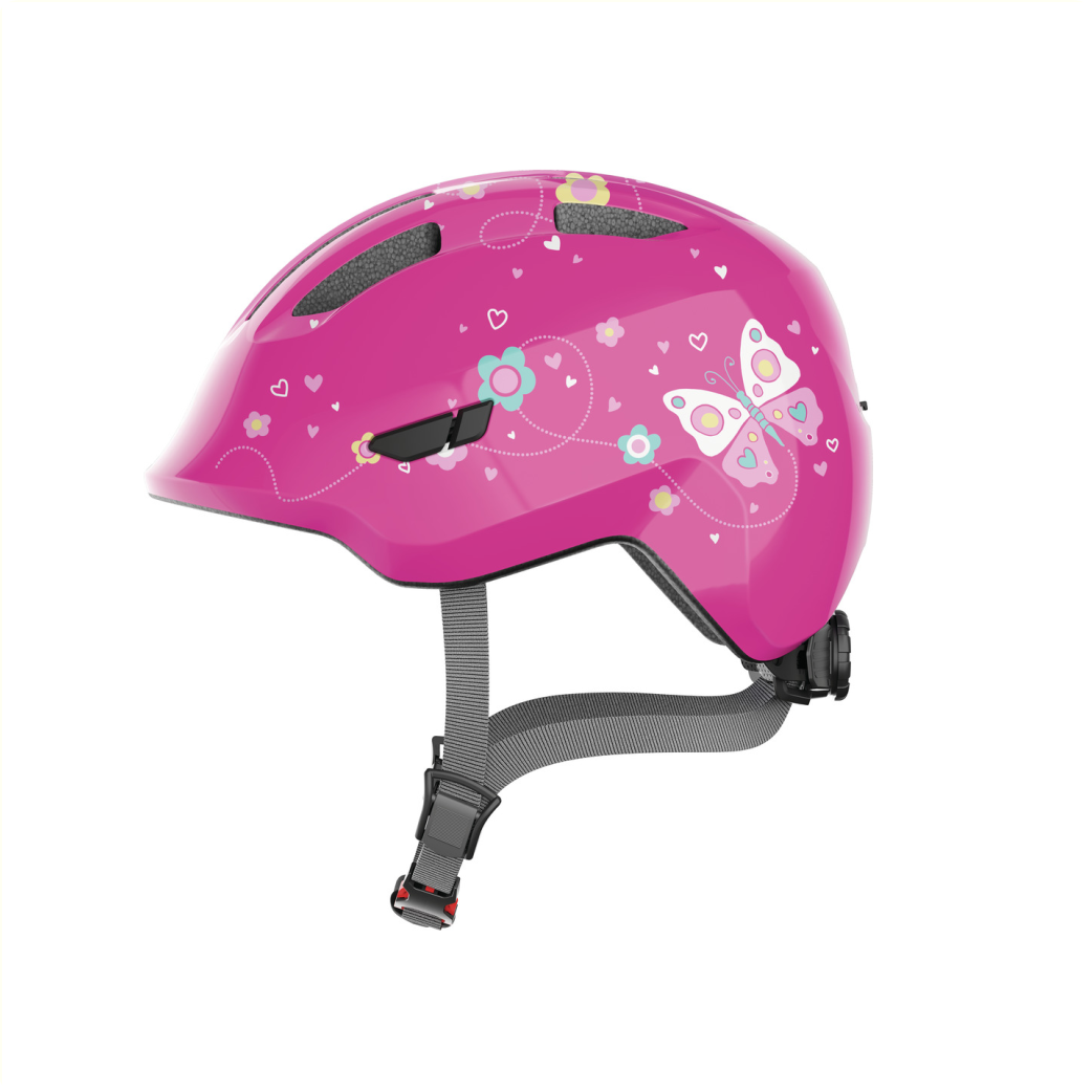 Abus helm Smiley 3.0 roze vlinder M 50-55cm