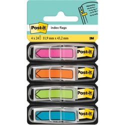 Pijl-index post-it 684-arr4 12mm assorti neon beschrijfbaar verwijderbaar 96vel