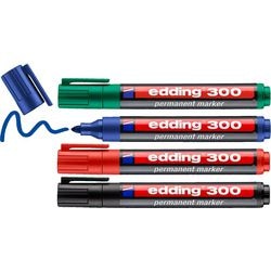 Permanentmarker edding 300 ronde punt 1,5 - 3 mm kleurenassortiment