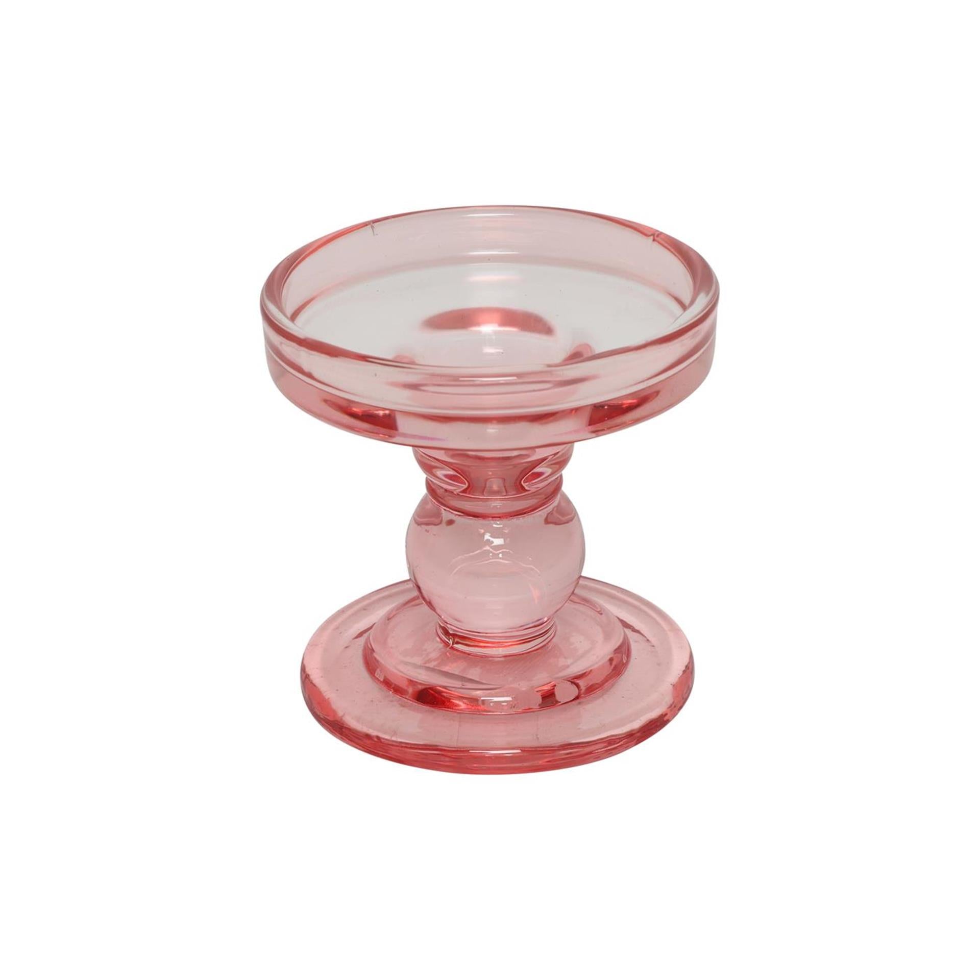 Countryfield cleo kandelaar donker roze 8,5x8,5x8,5cm