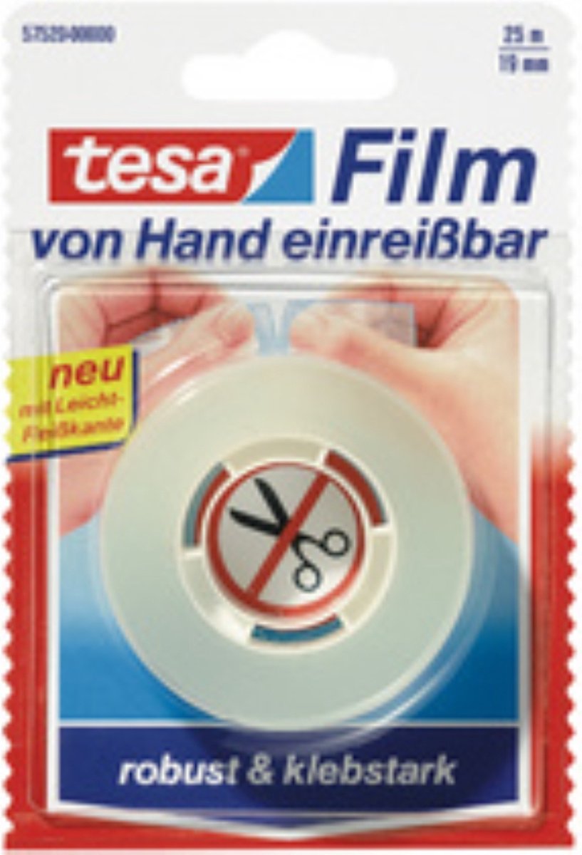 Tesa - plakband film 19mmx25m handinscheurbaar blister