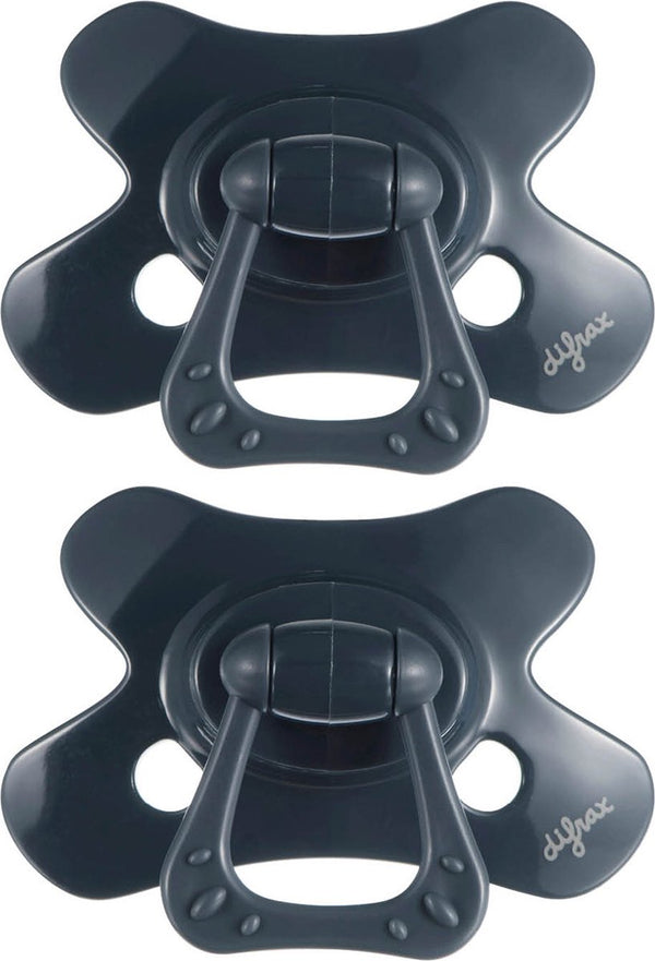 Difrax fopspeen natural - 18+ maanden - donkerblauw - 2 stuks