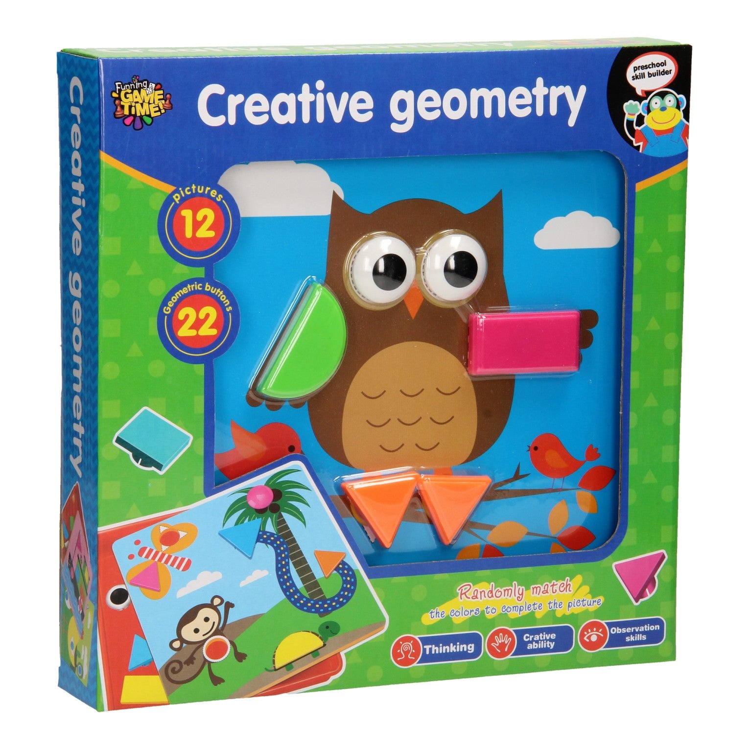 Vormenpuzzels met kleurenkaarten, 33dlg.