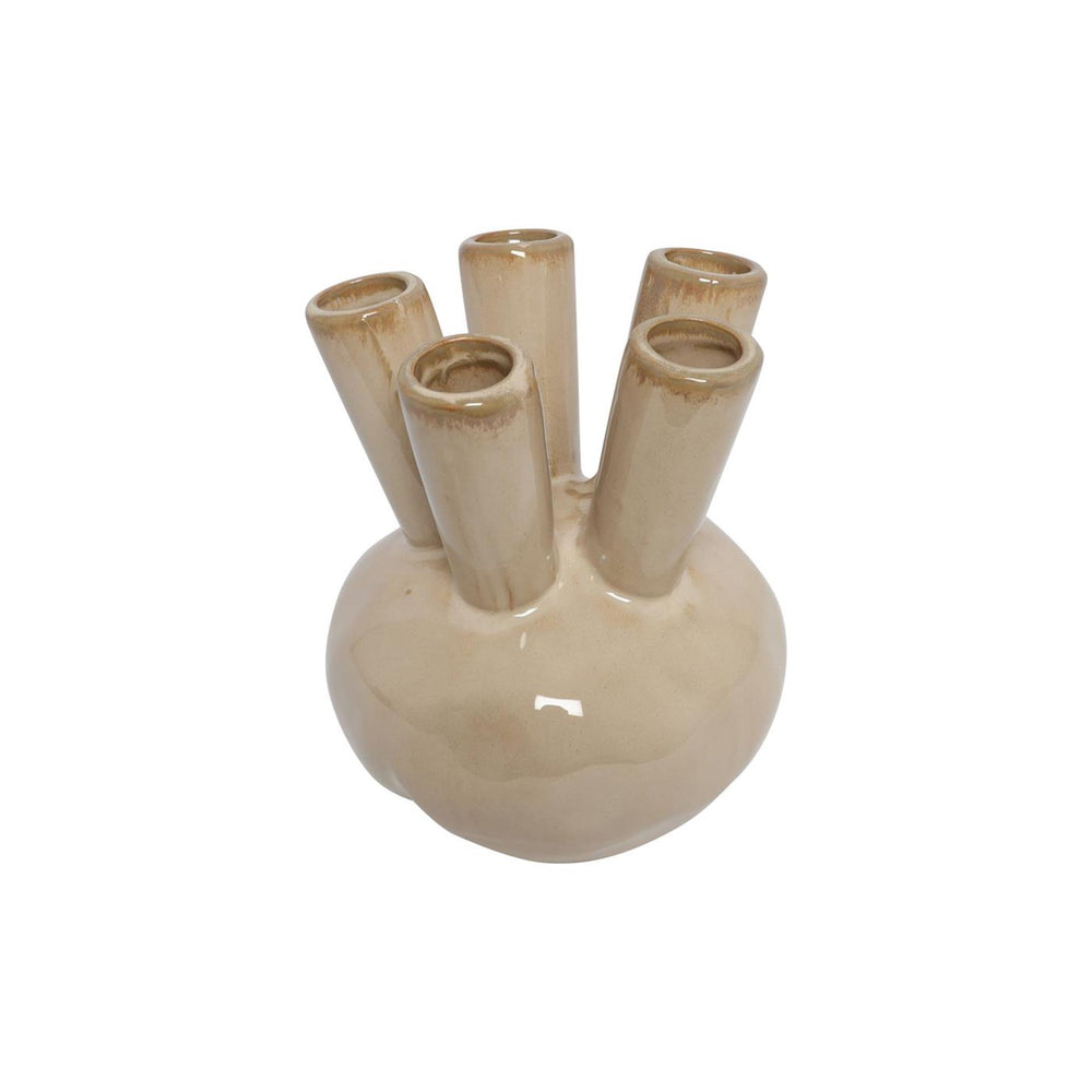 Countryfield tulpen vaas m beige 18,5x18,5x21cm