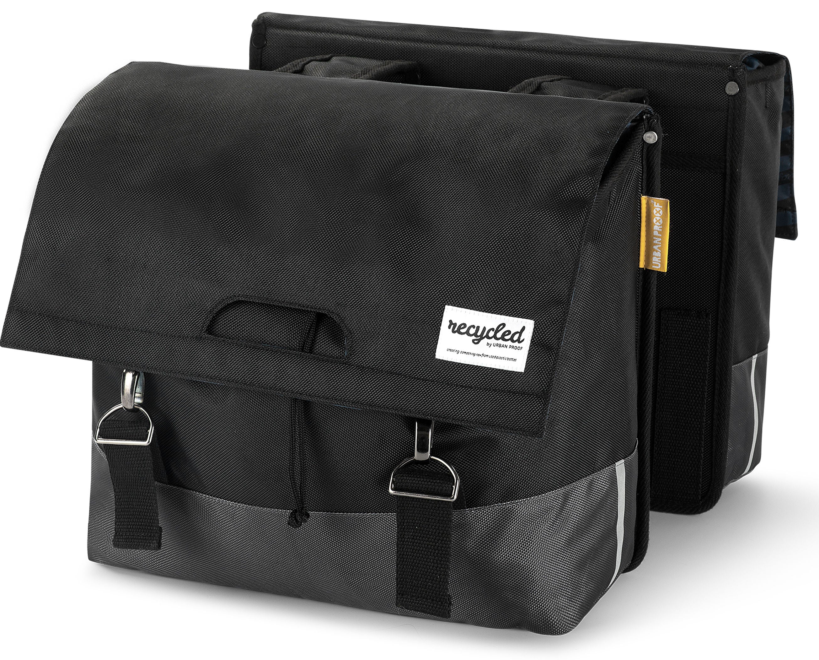 Urban Proof 40L dubbele fietstas zwart grijs