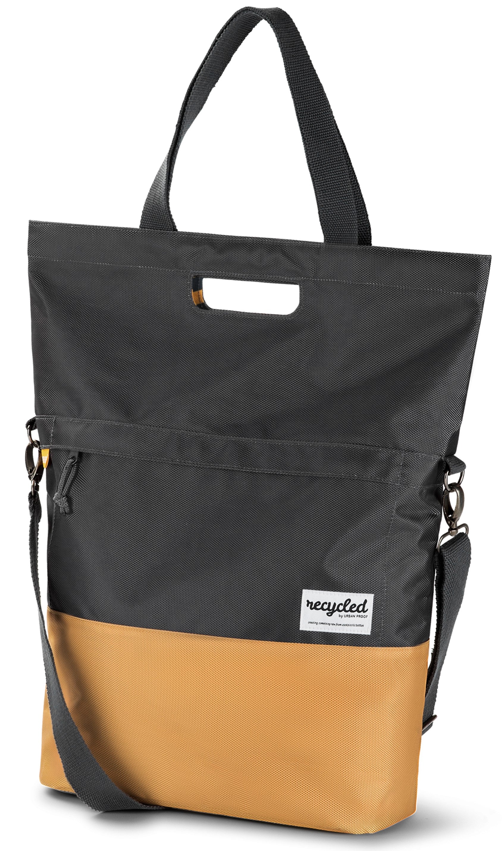 Urban Proof 20L fietstas - grijs-geel - unisex - waterbestendig - gerecycled PET-materiaal
