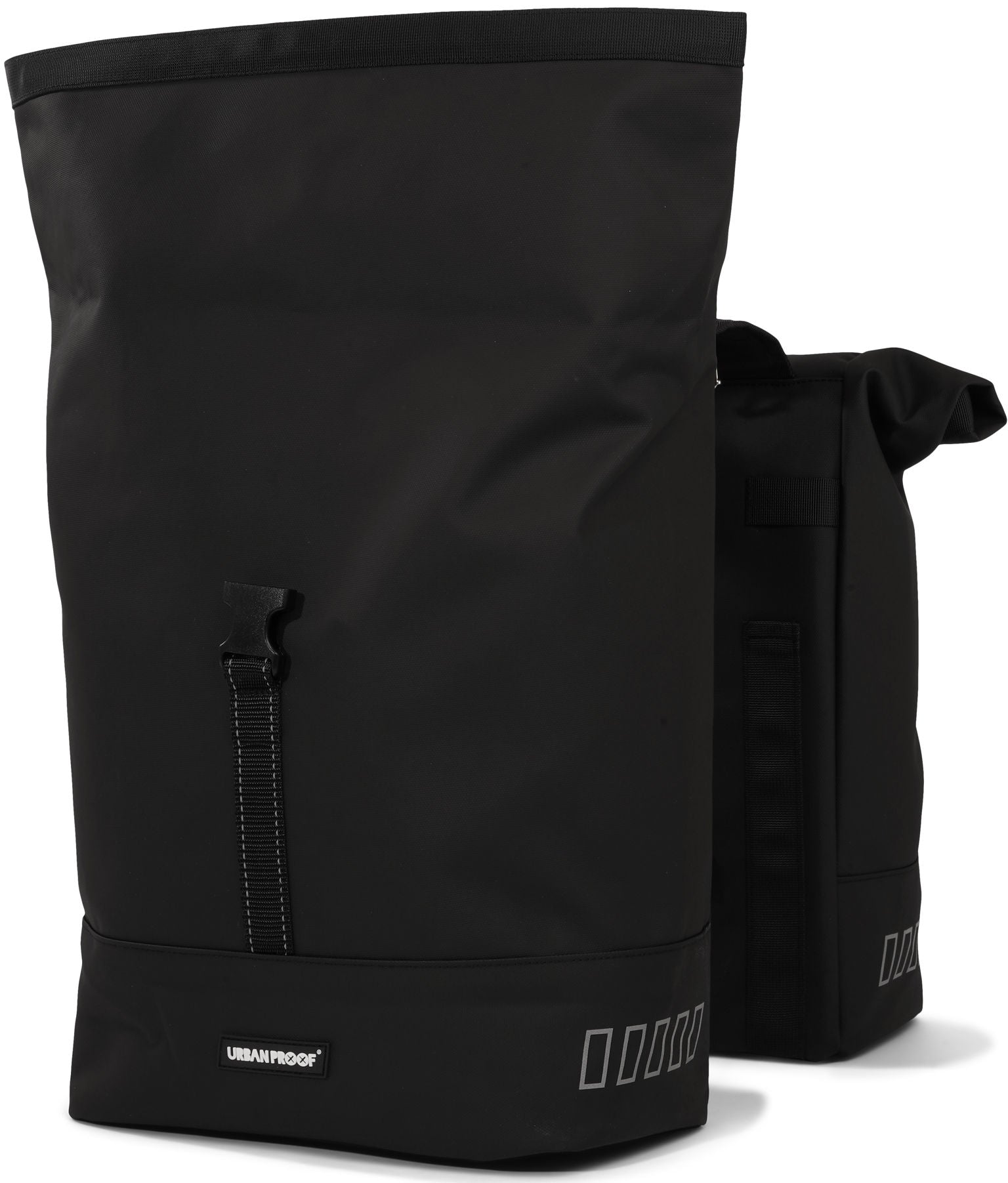 Urbanproof tas double roll up recycle 38l zwart