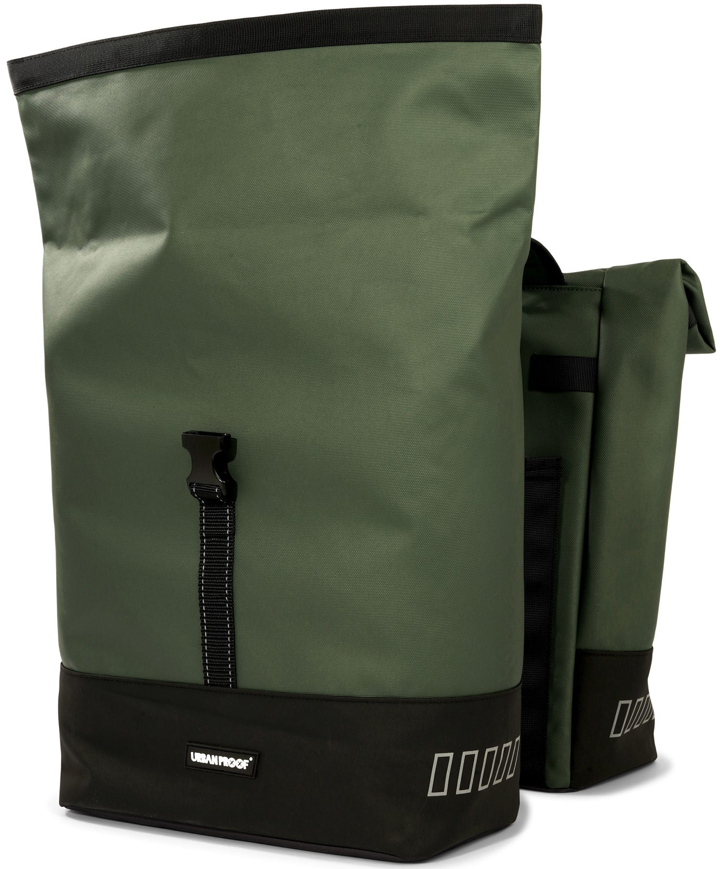 UrbanProof Urbanproof rolltop dubbele fietstas 38 liter groen
