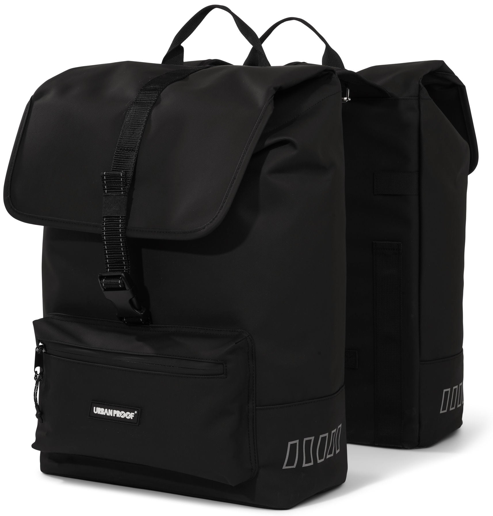 Urbanproof tas double cargo up recycle 38l zwart